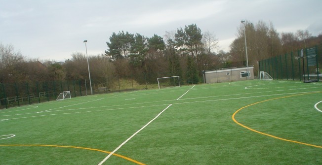 Line Marking MUGA Pitches in Annwell Place
