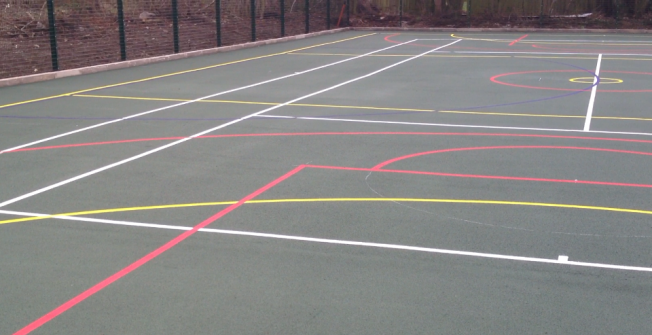 MUGA Court Line Markings in Annwell Place